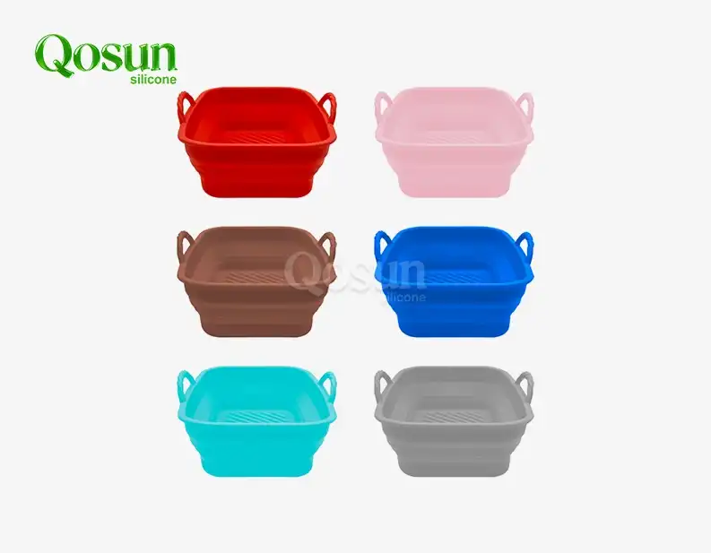 BPA-Free Reusable Foldable Silicone Basket Bulk Supply